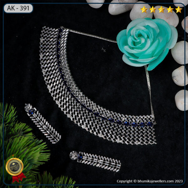 Necklace Set 433 Silver - Image 2