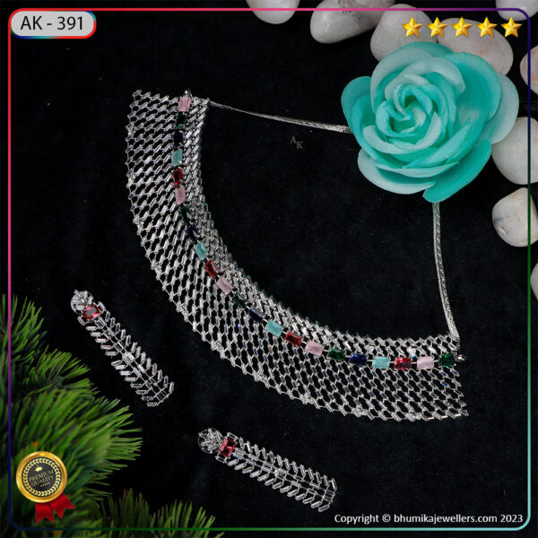 Necklace Set 433 Silver