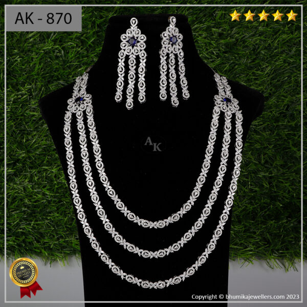Necklace Set ajl002 Silver - Image 6