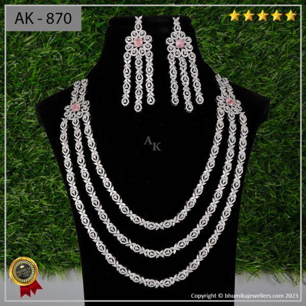 Necklace Set ajl002 Silver - Image 4