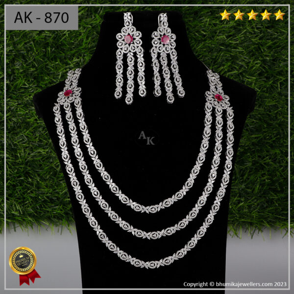 Necklace Set ajl002 Silver